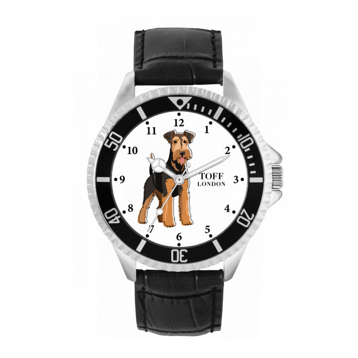 Mens Airedale Terrier Dog Watch