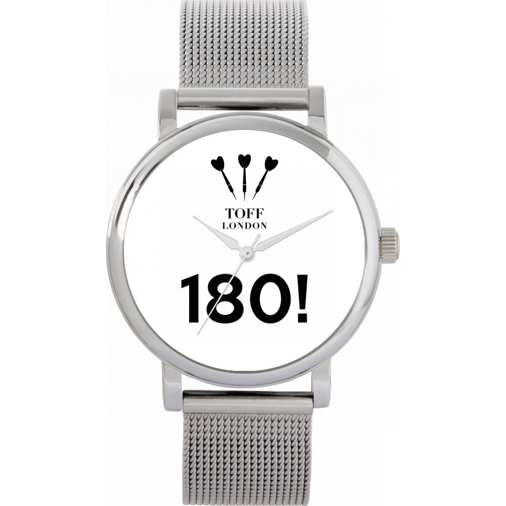 Ladies White 180 Darts Watch