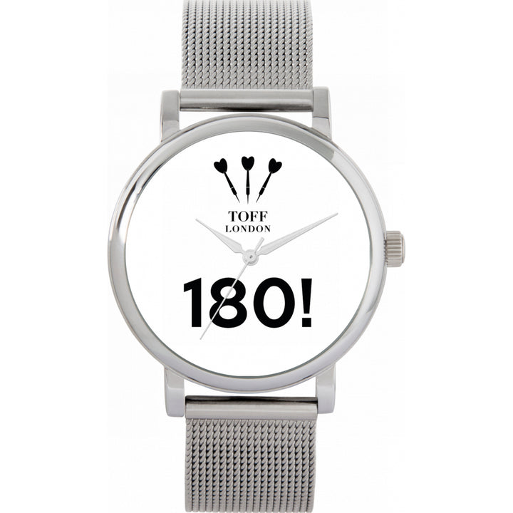 Ladies White 180 Darts Watch
