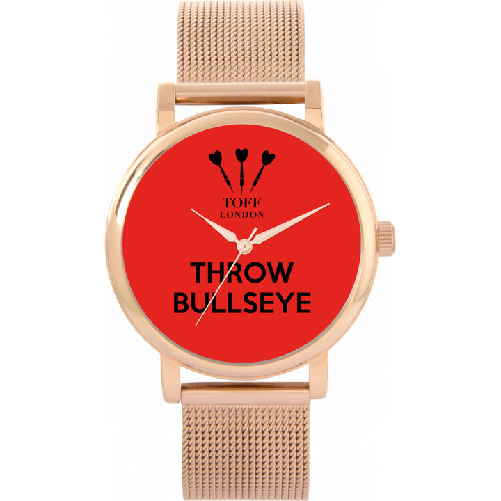 Ladies Red Throw Bullseye Watch