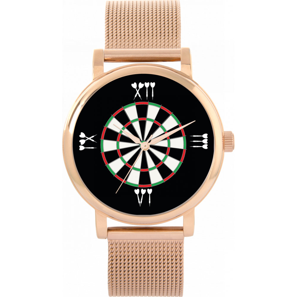 Ladies Dartboard Roman Numerals Watch