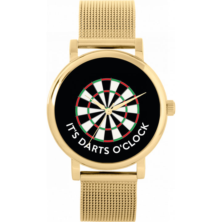 Ladies Black Its Darts Oclock Watch