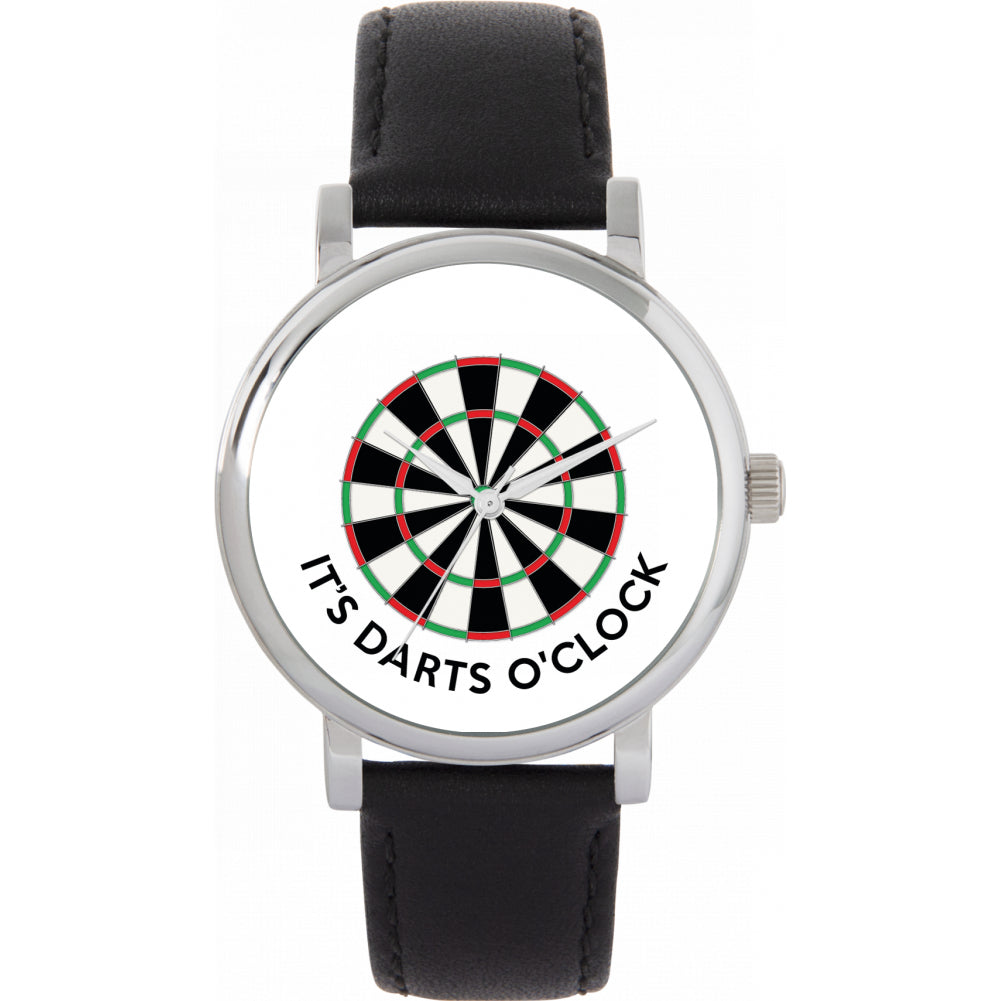 Ladies White Its Darts Oclock Watch