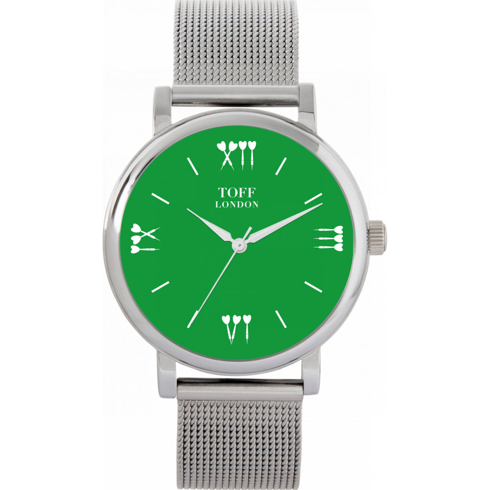 Ladies Green Darts Batons Watch