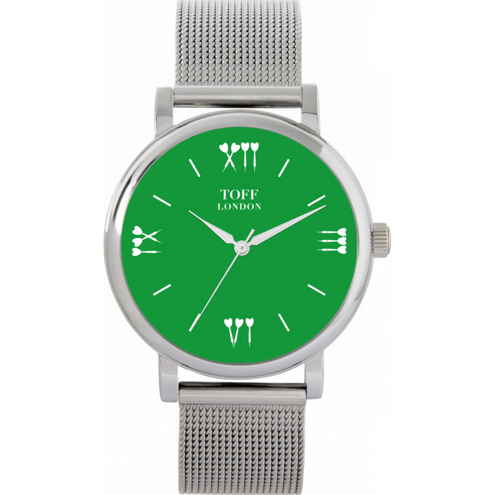 Ladies Green Darts Batons Watch