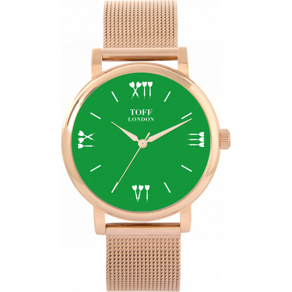 Ladies Green Darts Batons Watch