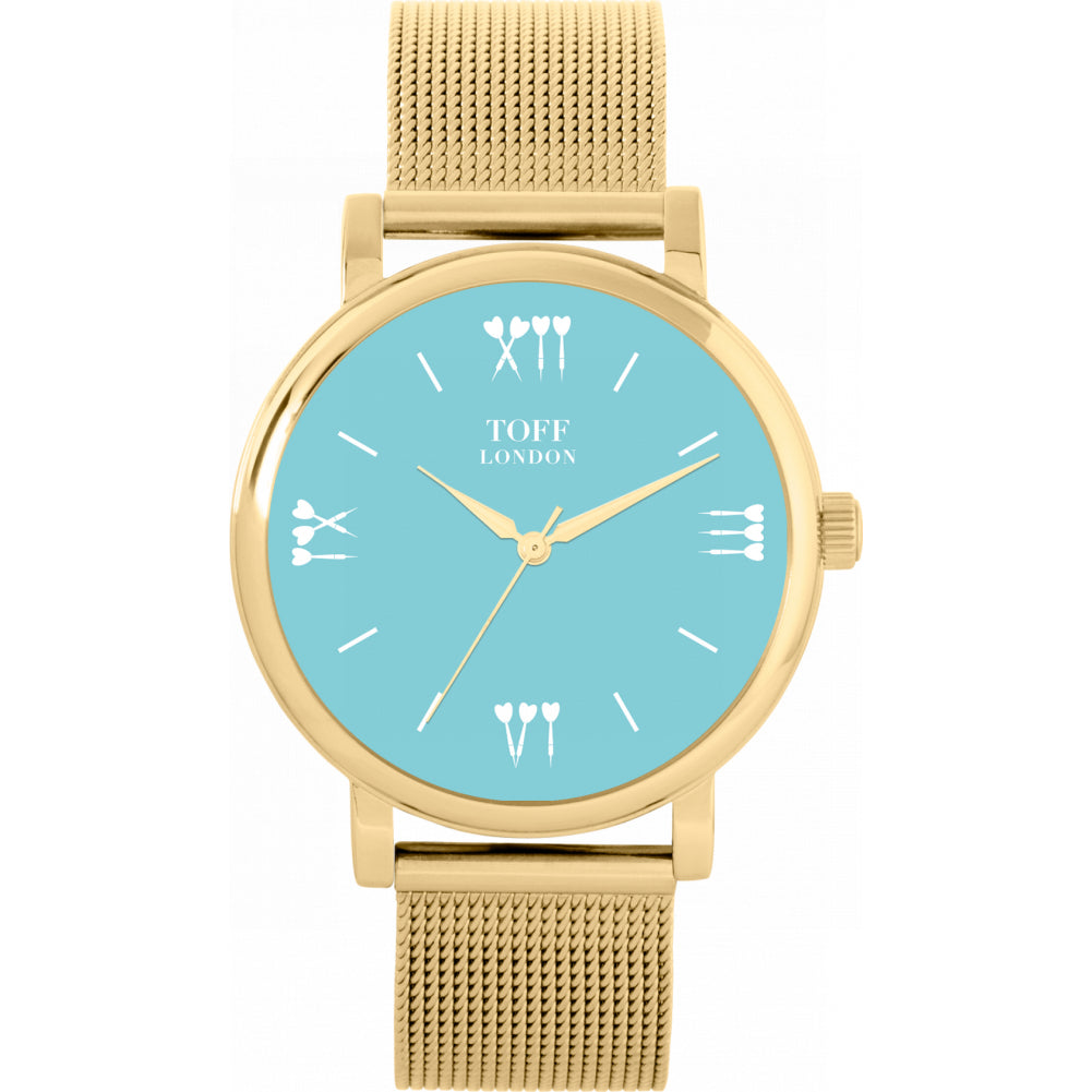 Ladies Light Blue Darts Batons Watch