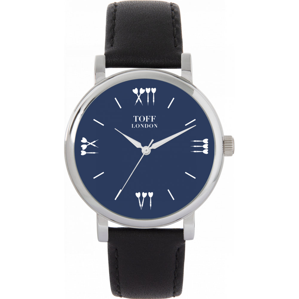 Ladies Dark Blue Darts Batons Watch