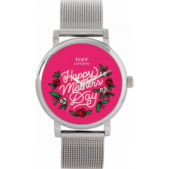 Ladies Pink Happy Mothers Day Watch