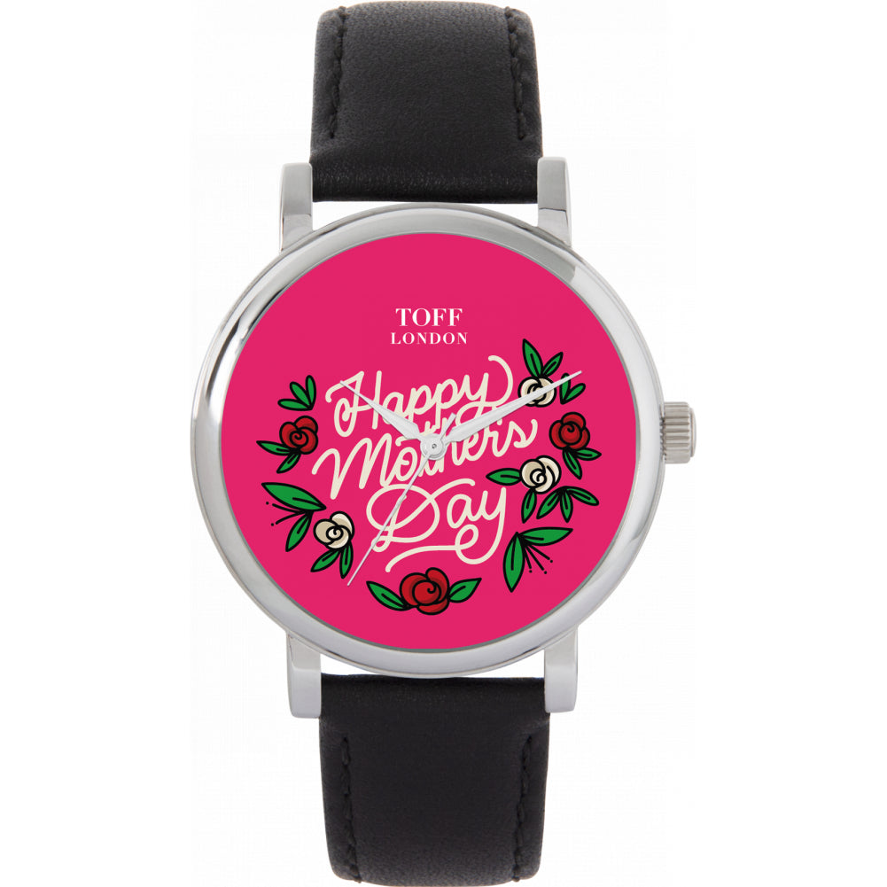Ladies Pink Happy Mothers Day Watch