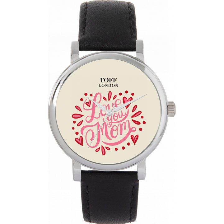 Ladies Love You Mom Hearts Watch