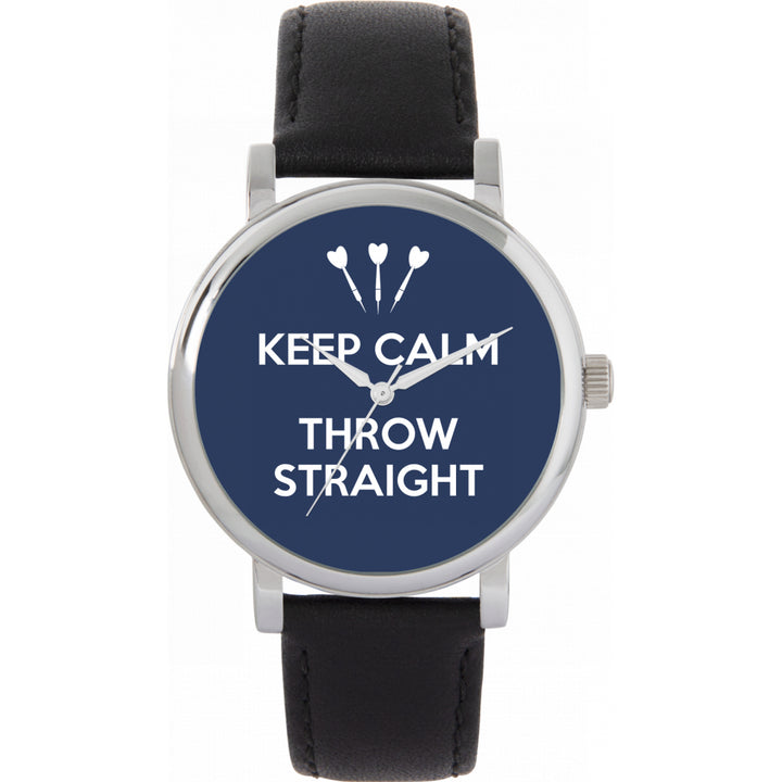Ladies Navy Keep Calm Throw Straight Watch