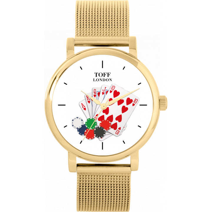 Ladies Royal Flush Cards And Chips Poker Watch