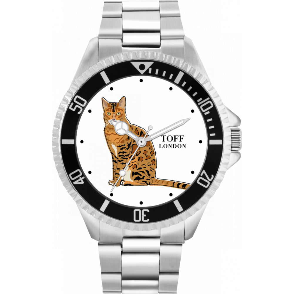 Mens Ginger Bengal Cat Watch