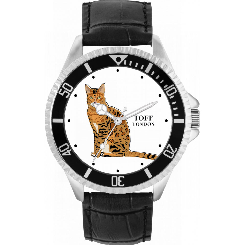 Mens Ginger Bengal Cat Watch