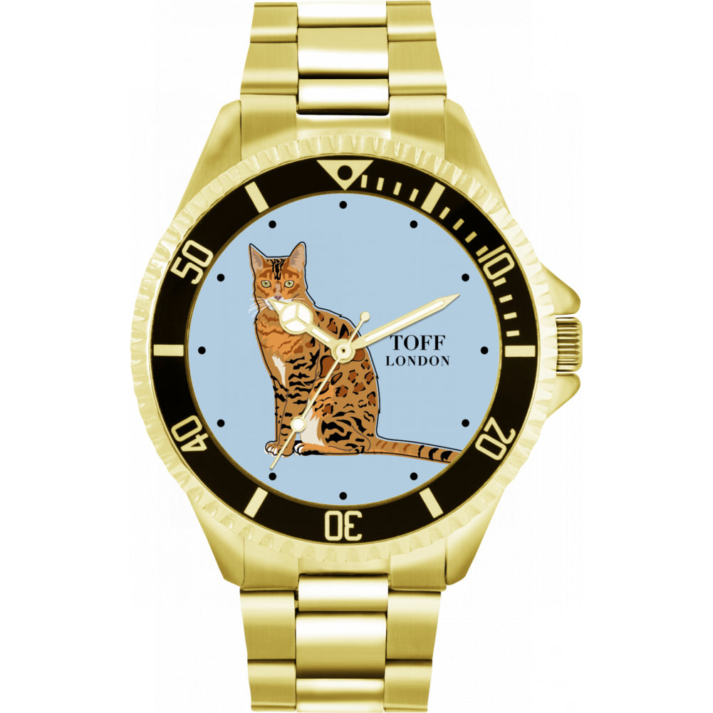 Mens Ginger Bengal Cat Watch