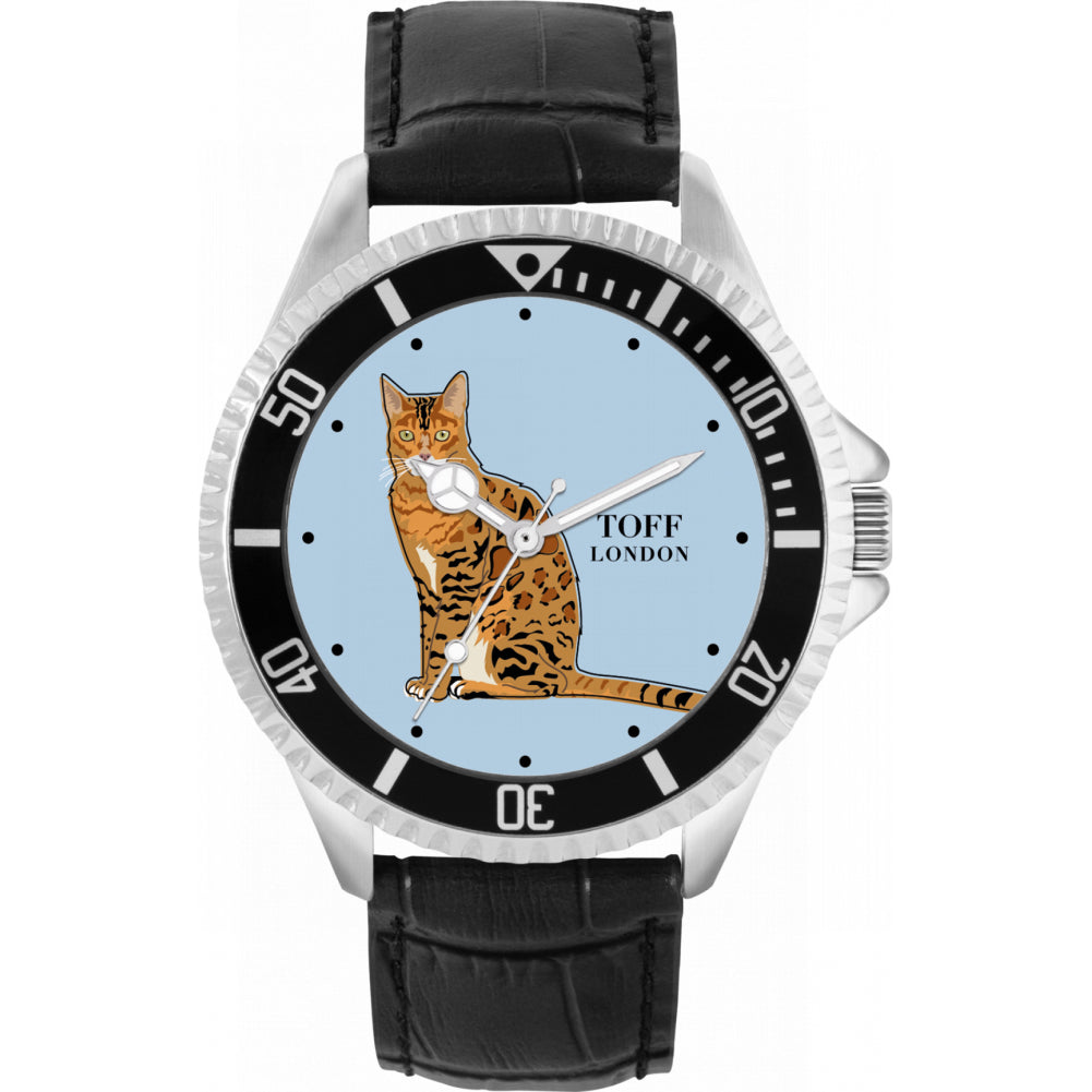 Mens Ginger Bengal Cat Watch