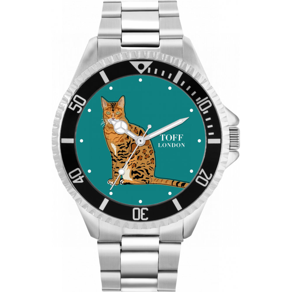 Mens Ginger Bengal Cat Watch