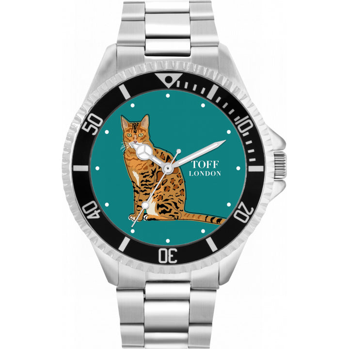 Mens Ginger Bengal Cat Watch