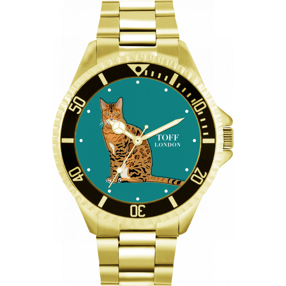 Mens Ginger Bengal Cat Watch