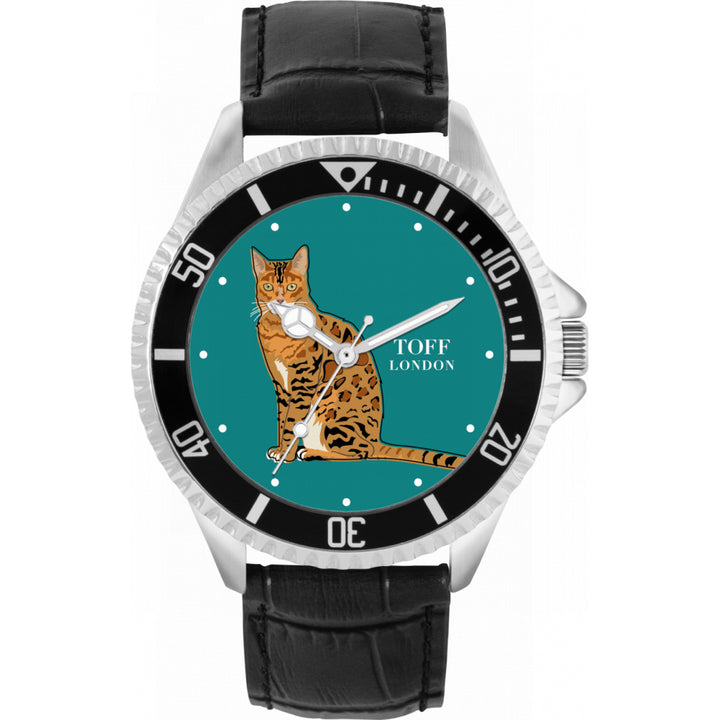 Mens Ginger Bengal Cat Watch