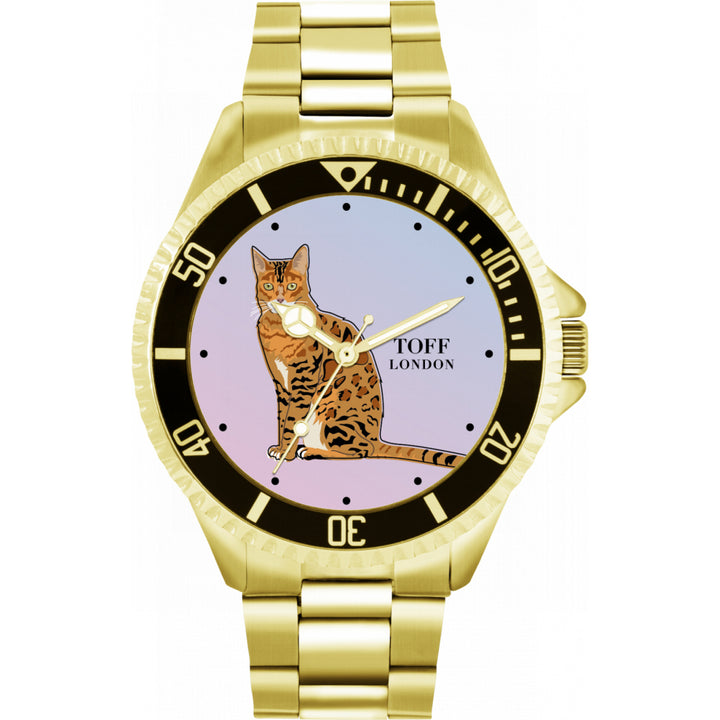 Mens Ginger Bengal Cat Watch