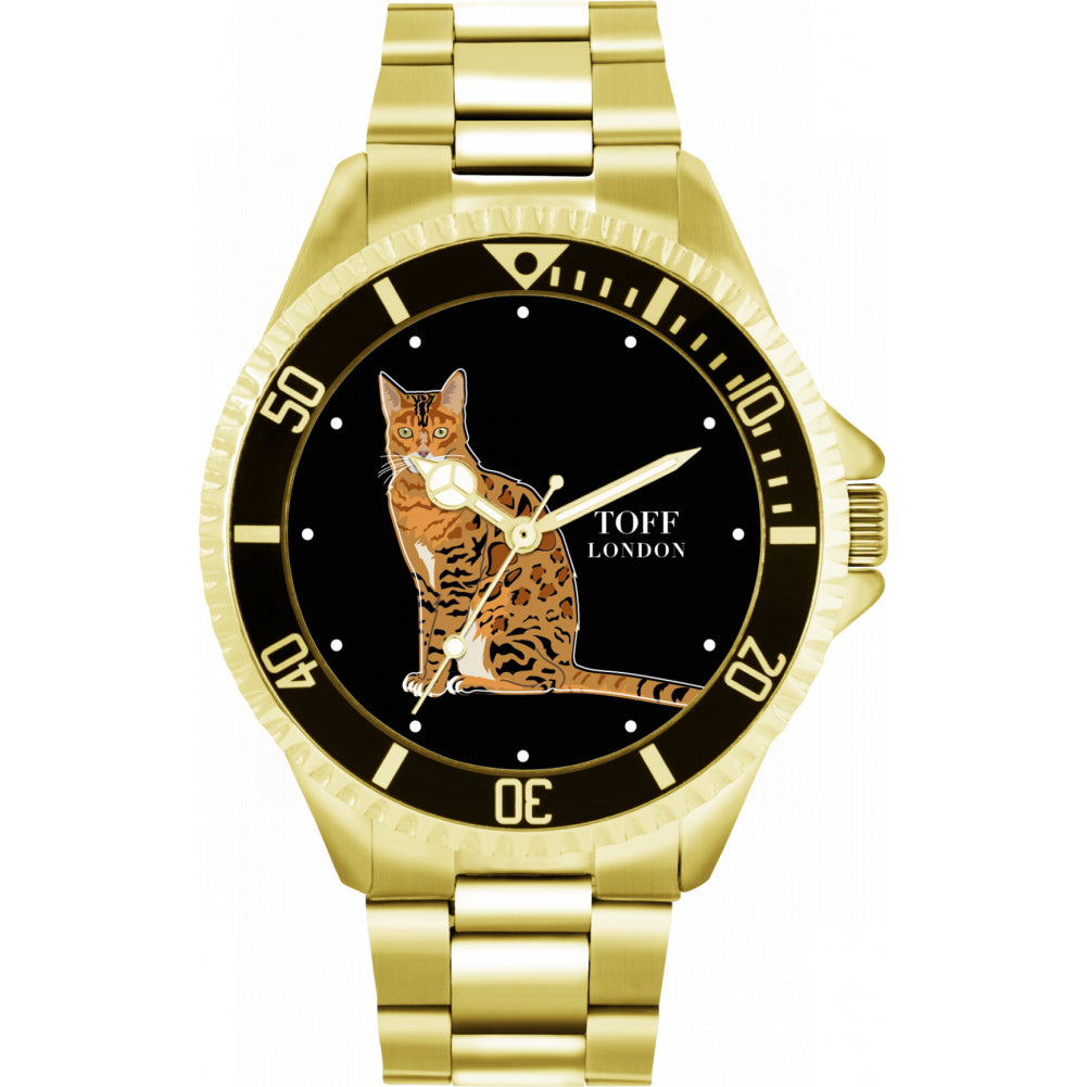 Mens Ginger Bengal Cat Watch