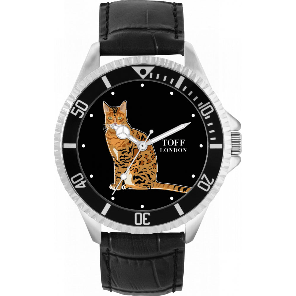 Mens Ginger Bengal Cat Watch