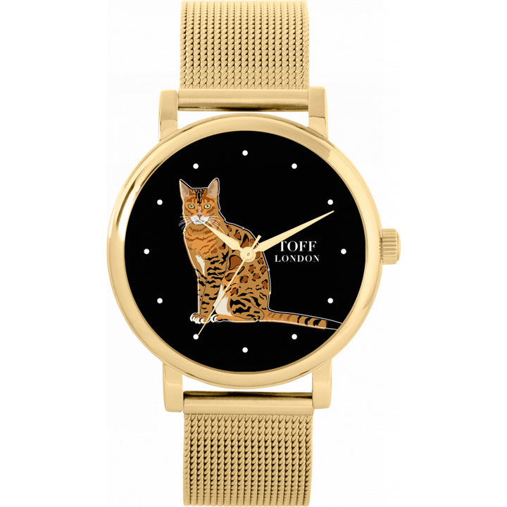 Ladies Ginger Bengal Cat Watch