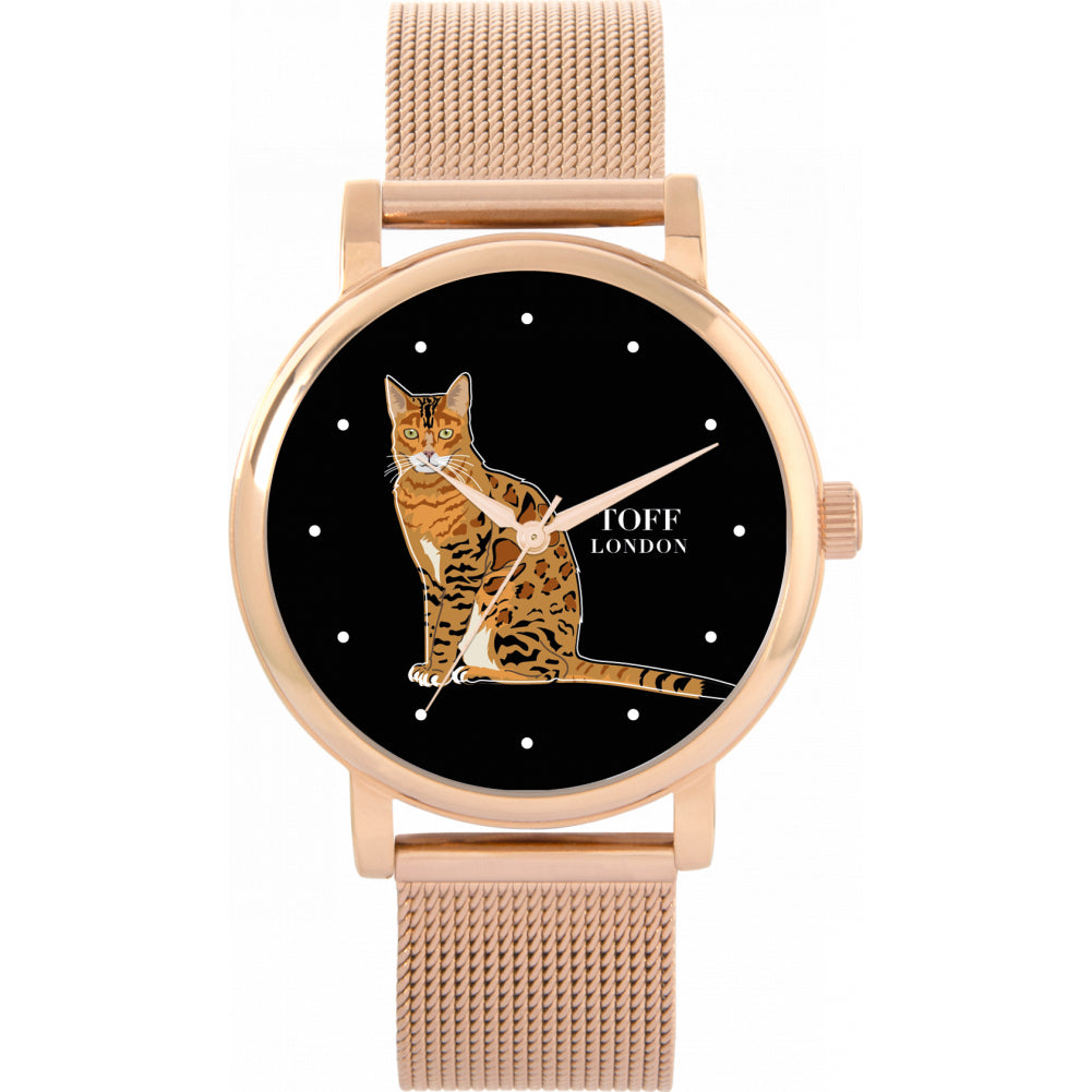 Ladies Ginger Bengal Cat Watch