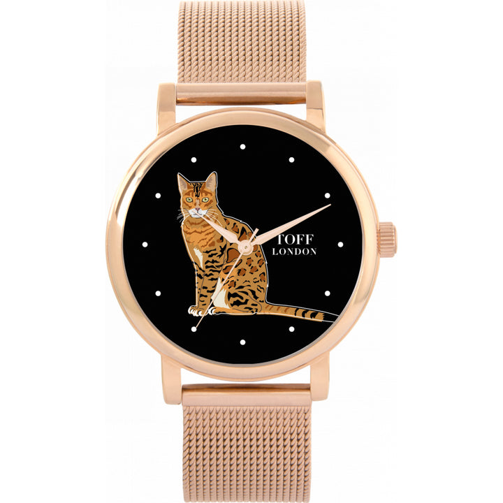 Ladies Ginger Bengal Cat Watch