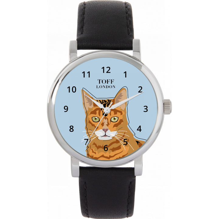 Ladies Ginger Bengal Cat Head Watch