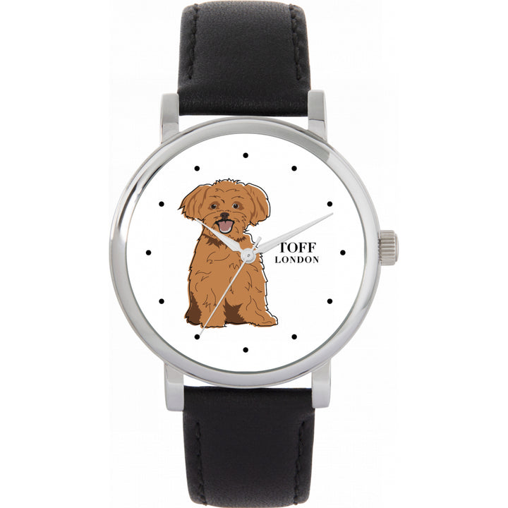 Ladies Shih Tzu Dog Watch (brown)