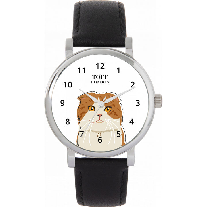 Ladies Scottish Fold Cat Head Watch