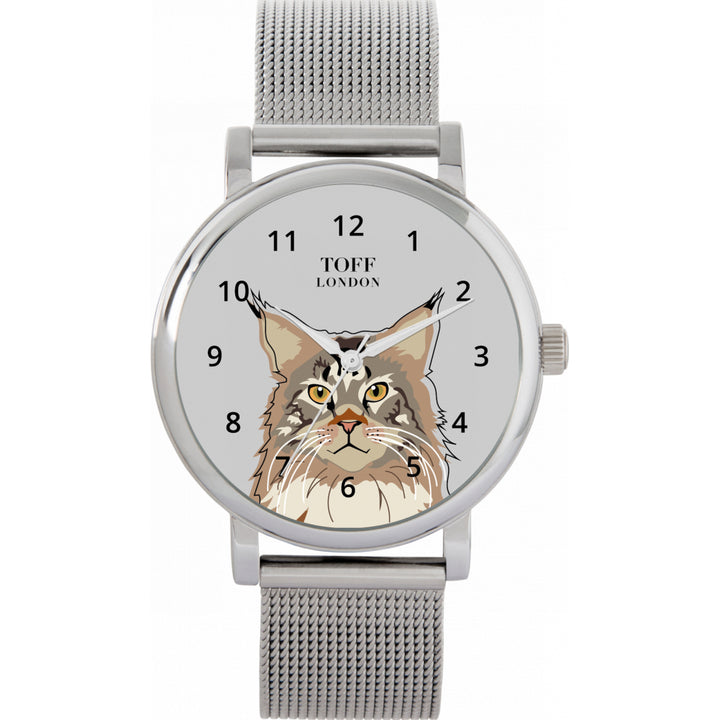 Ladies Maine Coon Cat Head Watch