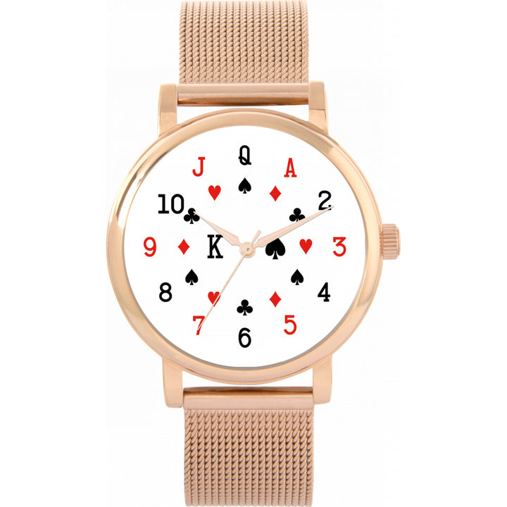 Ladies Cards Suits And Numbers Watch