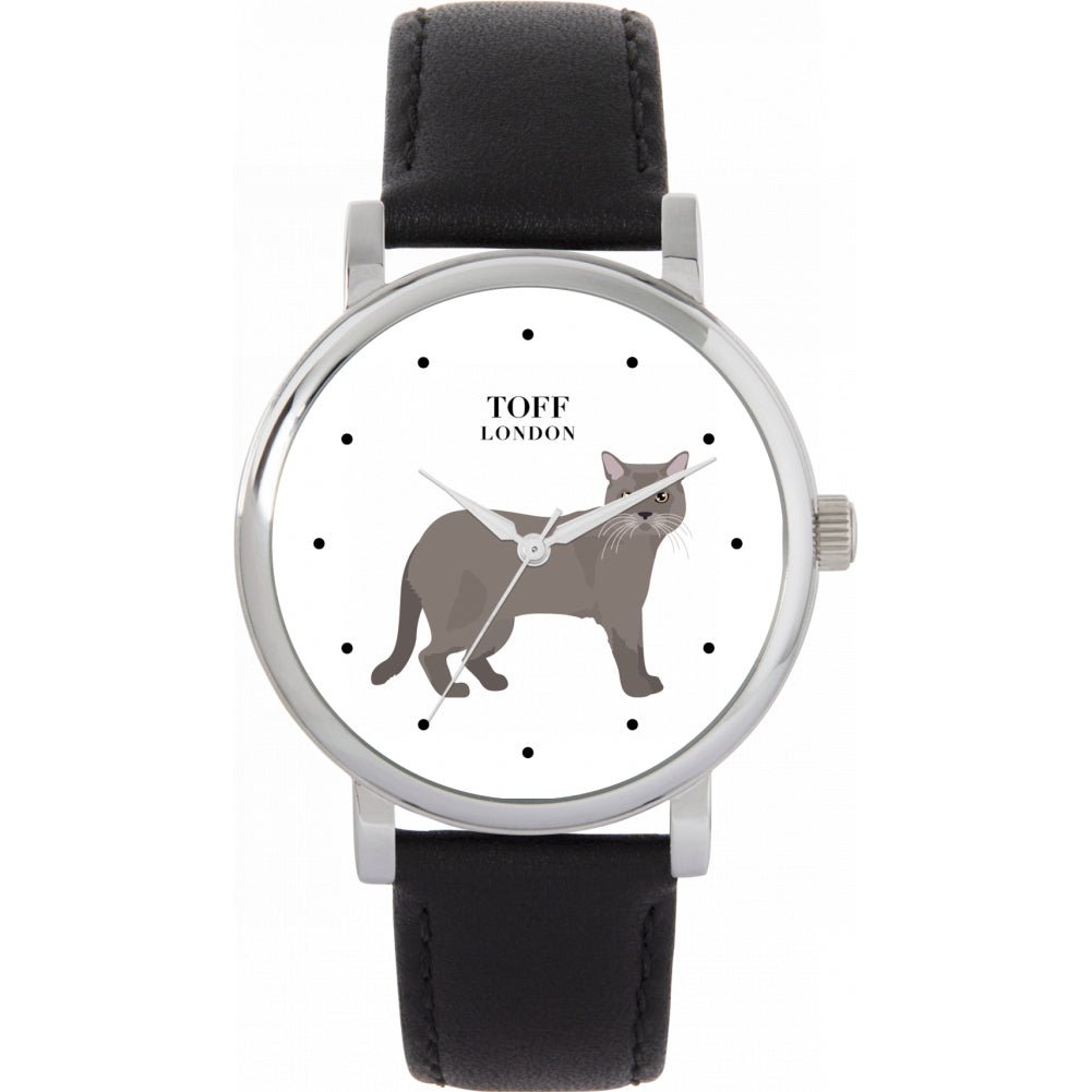 Ladies Grey European Burmese Cat Watch
