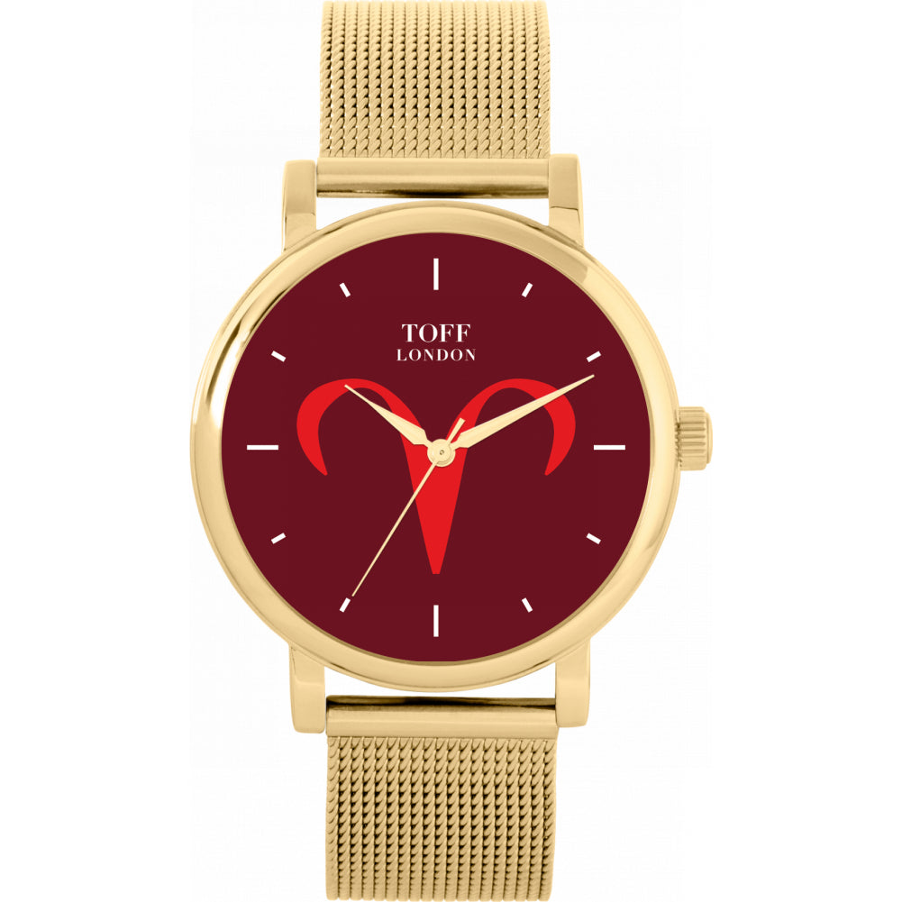 Ladies Red Aries Watch