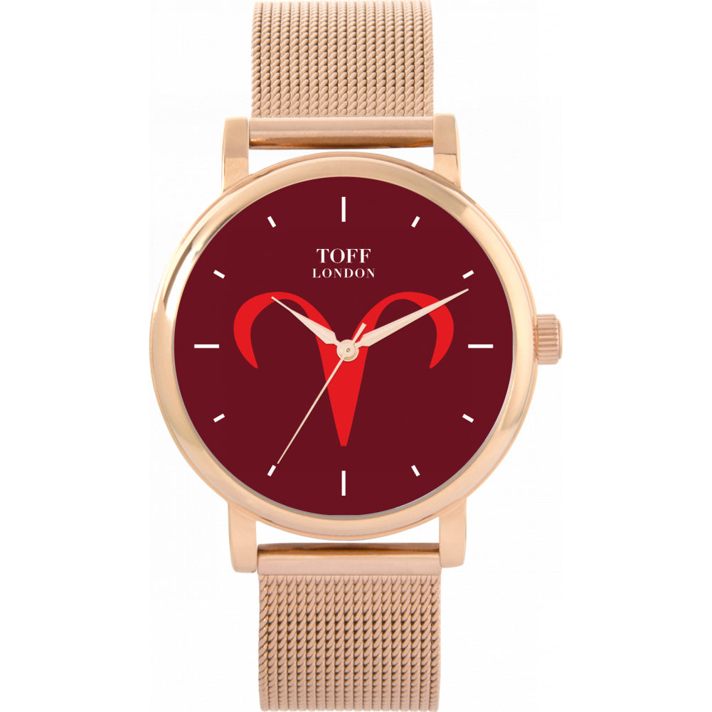 Ladies Red Aries Watch