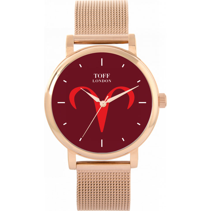 Ladies Red Aries Watch