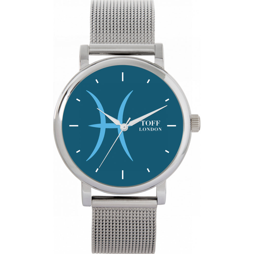 Ladies Blue Pisces Watch