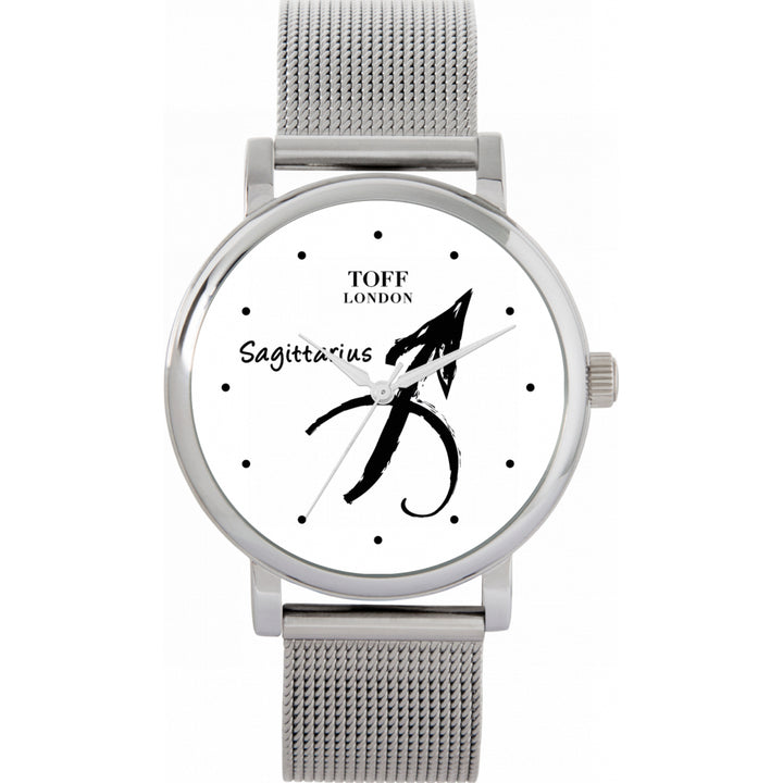 Ladies White Sagittarius Watch