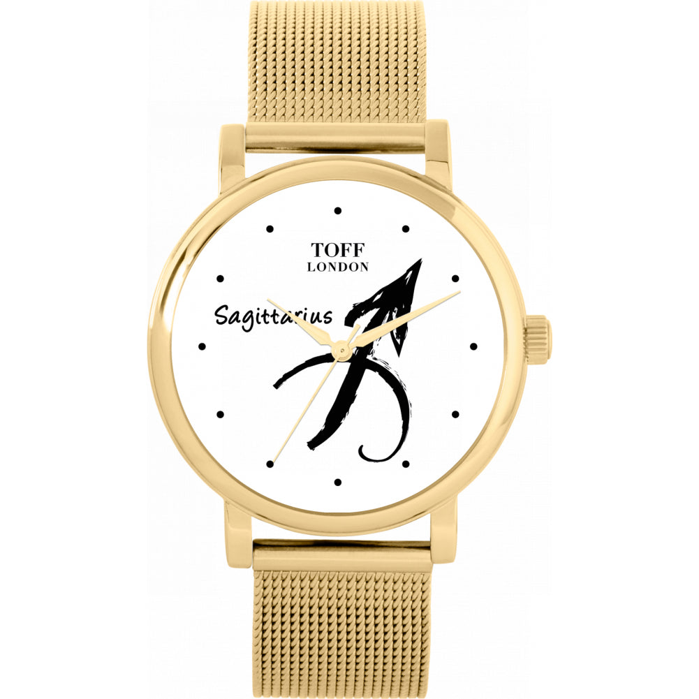 Ladies White Sagittarius Watch
