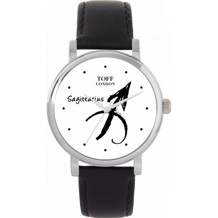 Ladies White Sagittarius Watch