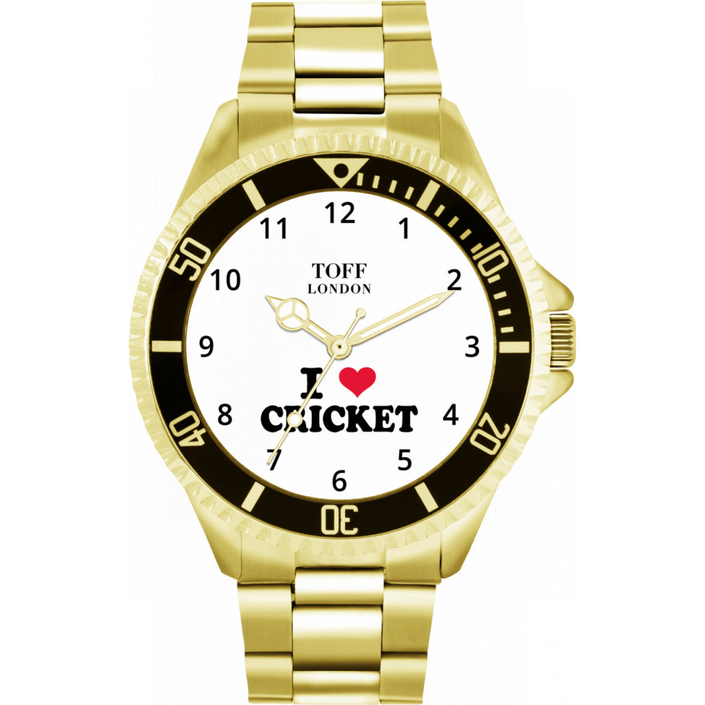 Mens I Love Cricket Watch