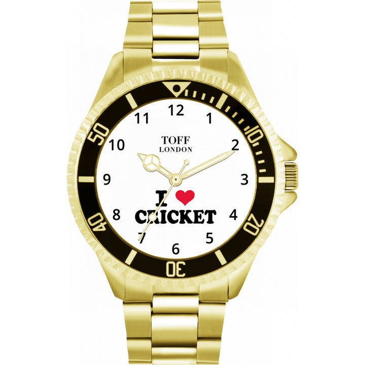 Mens I Love Cricket Watch