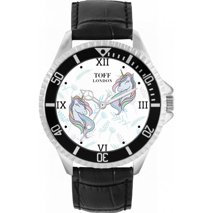 Mens Unicorn Meadow Flowers Roman Numeral Watch