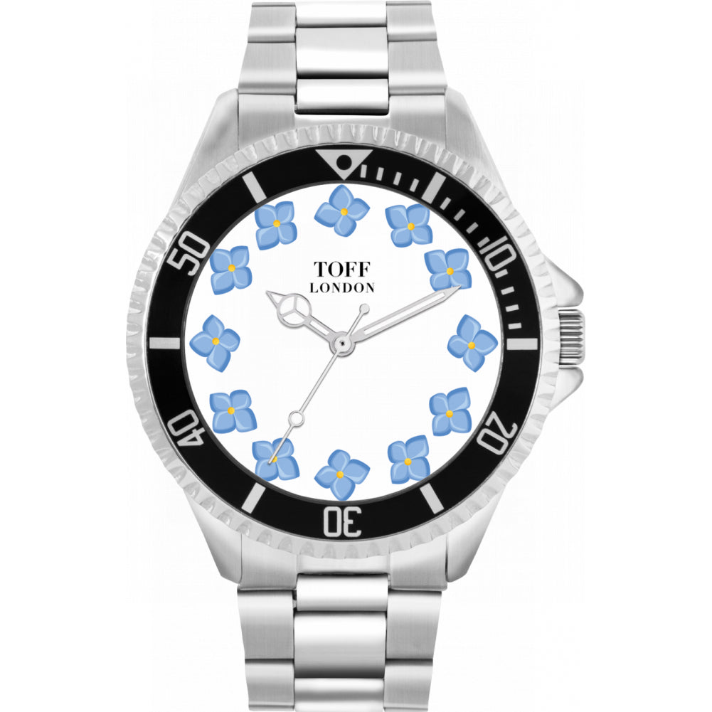 Mens Blue Flower Indices Watch