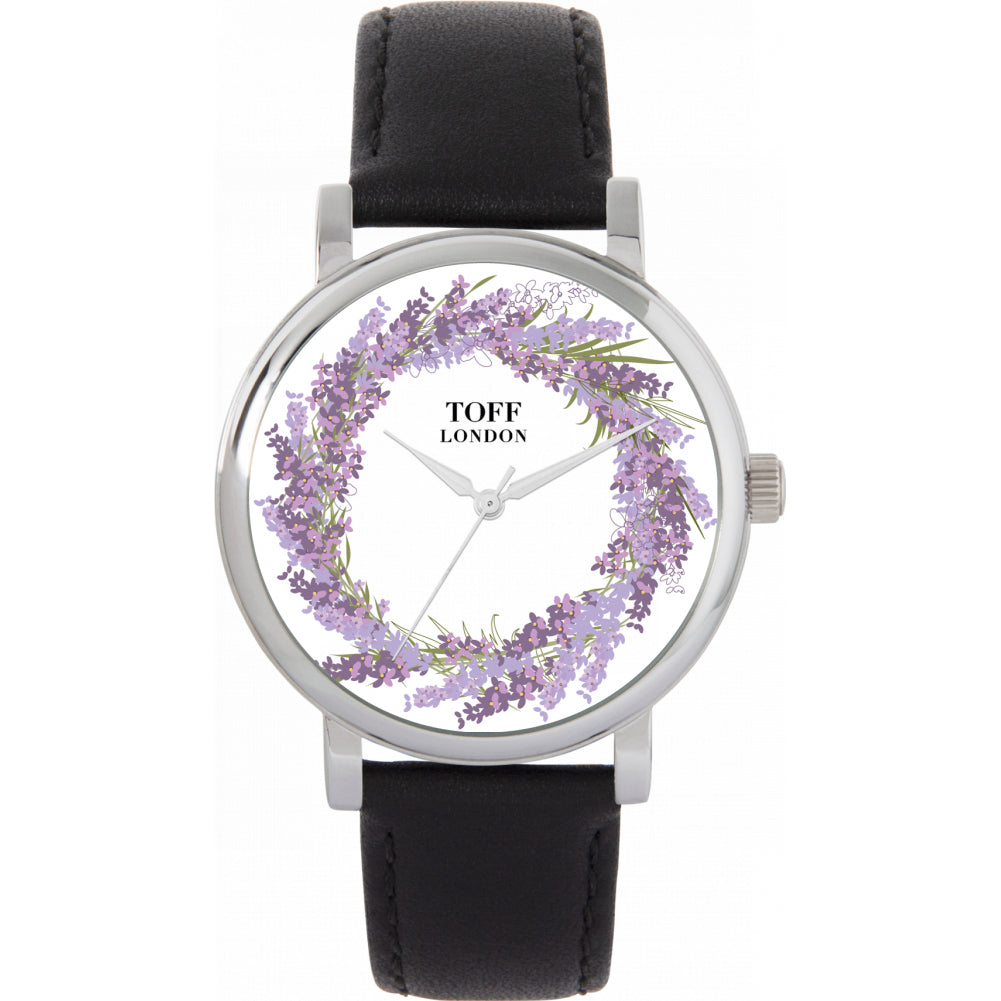 Ladies Purple Lavender Flower Watch