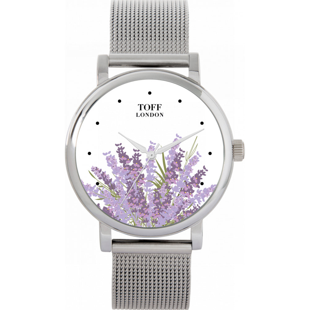 Ladies Purple Lavender Flower Watch
